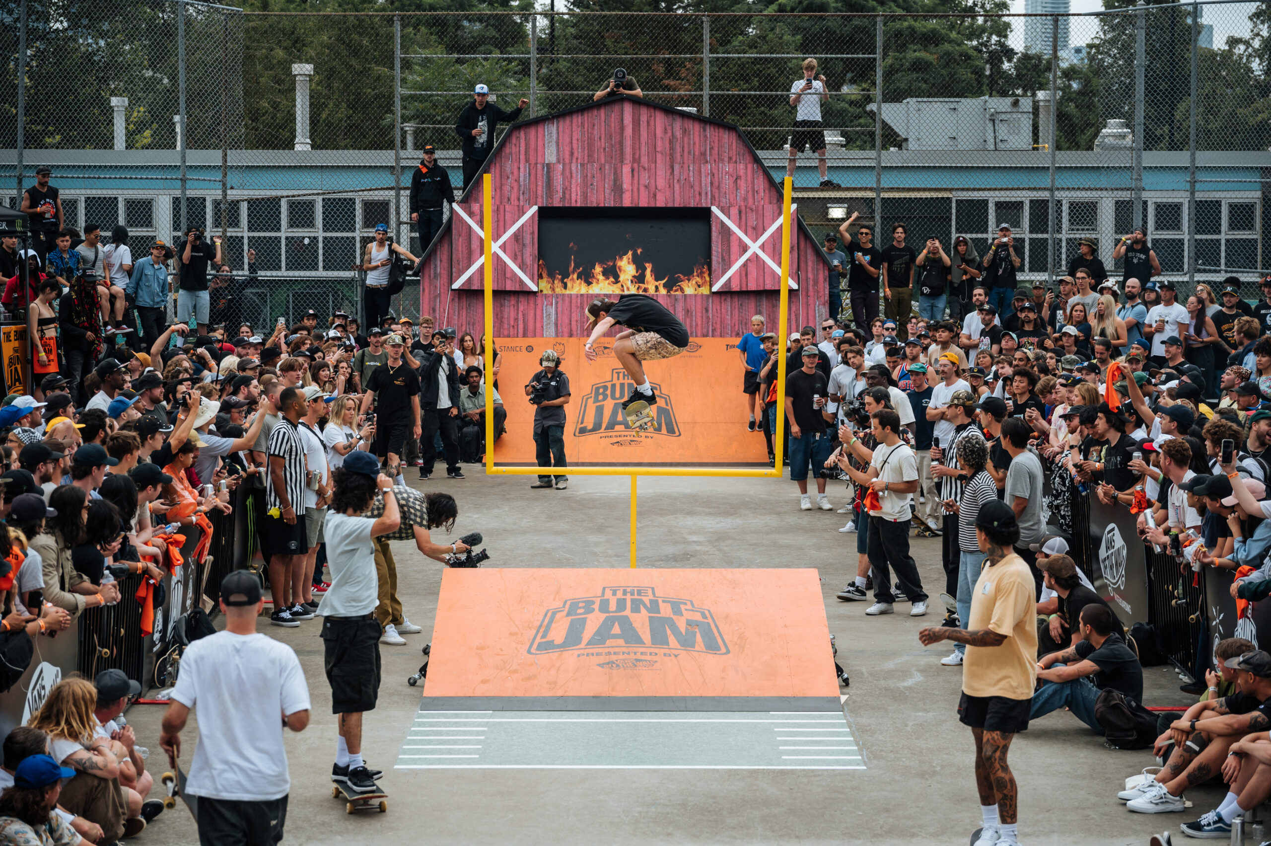 Johnny Purcell heelflip over the field goal obstacle